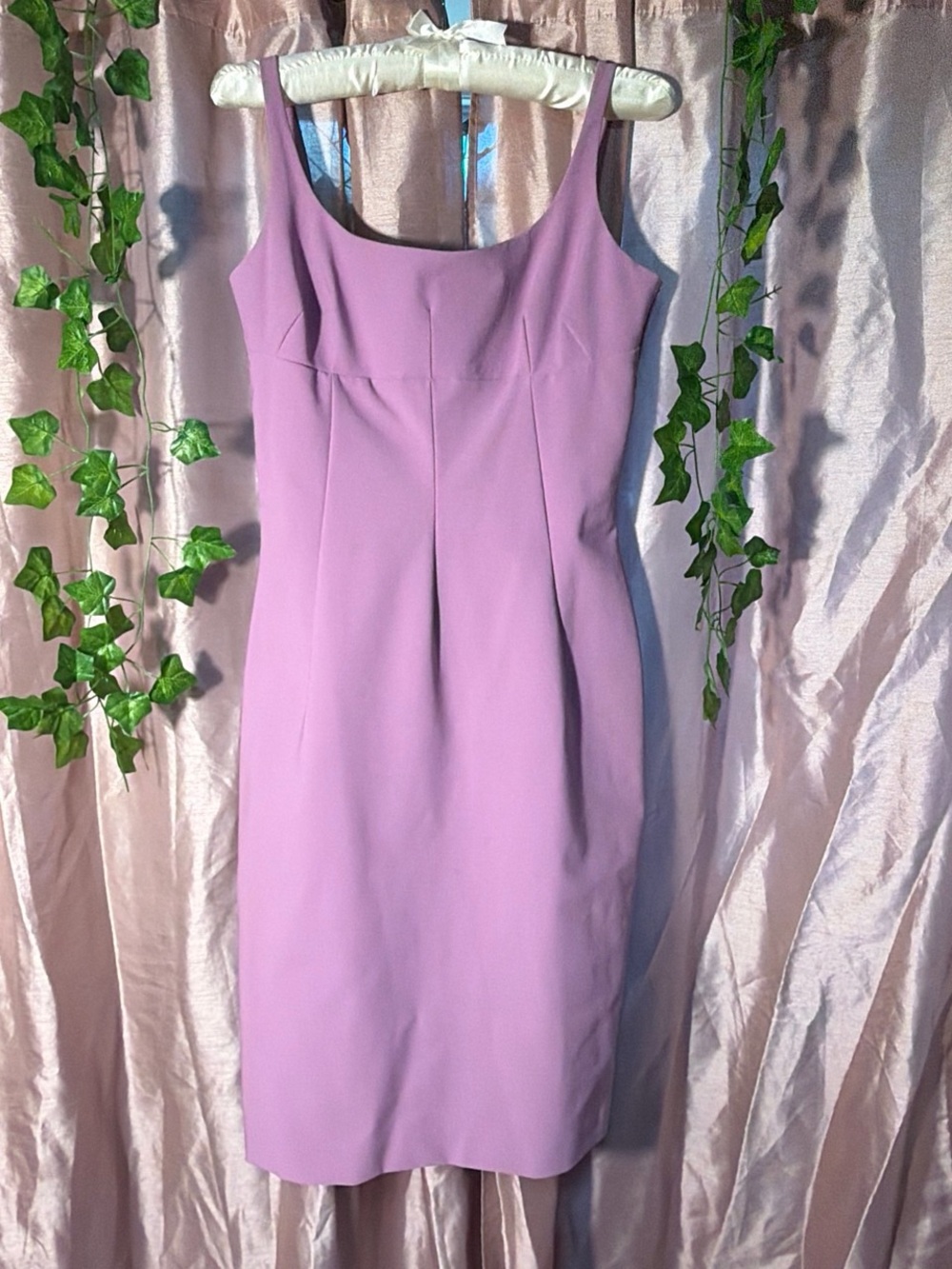 Vintage D&G Lilac Scoop Neck fitted Sheath Dress